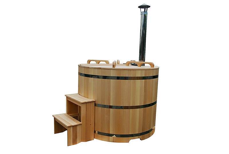 Круглая японская баня «Фурако» со встроенной дровяной печью на 3-4 человек, 1200x1800 мм (рис.3)