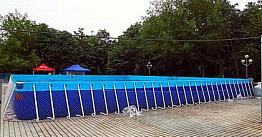 Каркасный летний бассейн для отдыха 10 x 25 x 1,32 метра